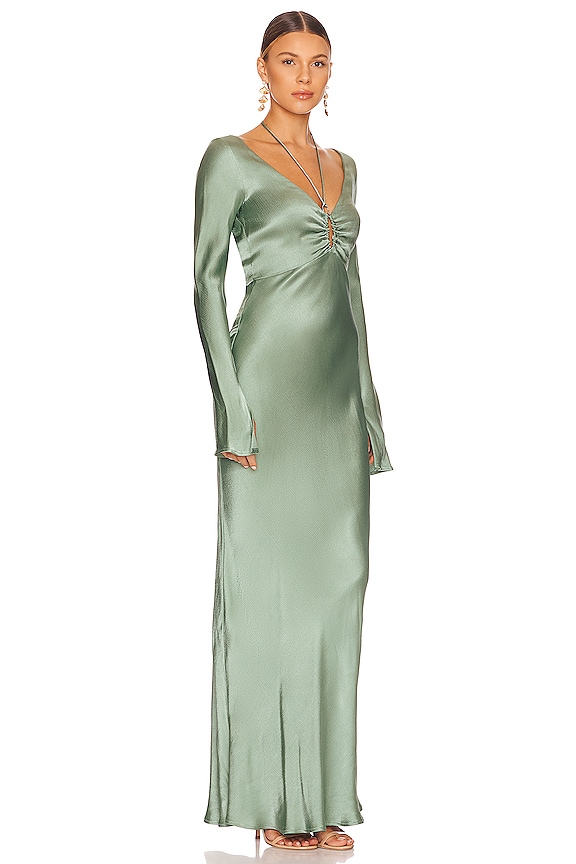 view 2 of 3 МАКСИ ПЛАТЬЕ MALYKA in Moss Green