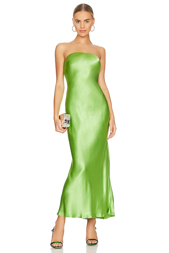 view 2 of 3 Moon Dance Strapless Midi Dress in Sweet Pea Green