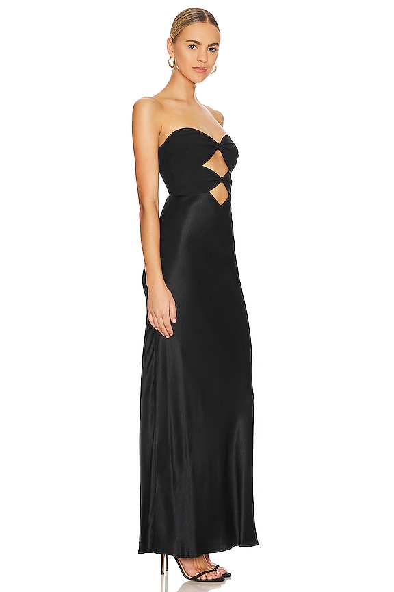 view 2 of 3 Halle Strapless Maxi Dress in Black