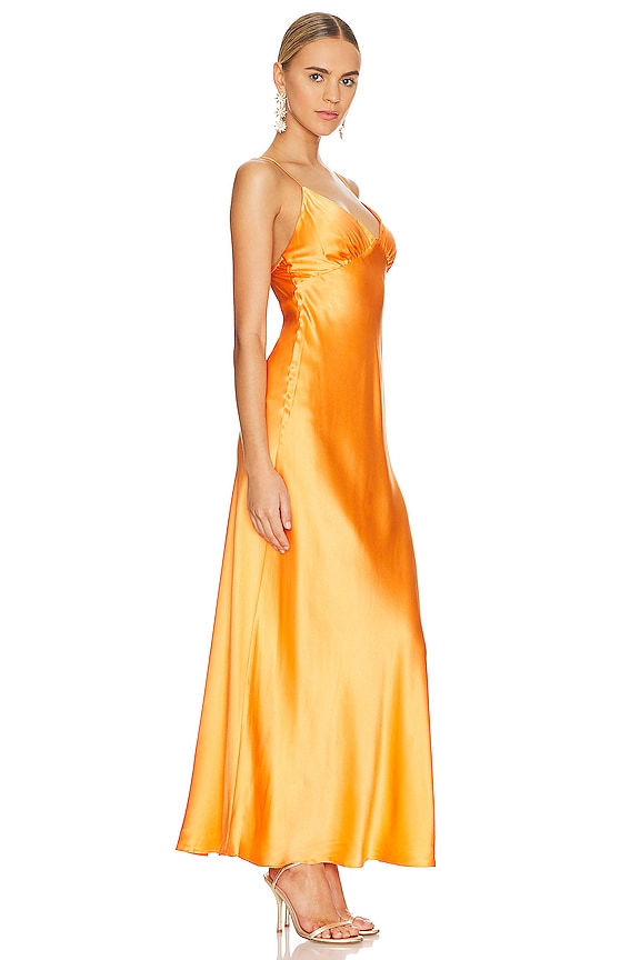 view 2 of 4 Amber V Maxi Dress in Nectarine Orange