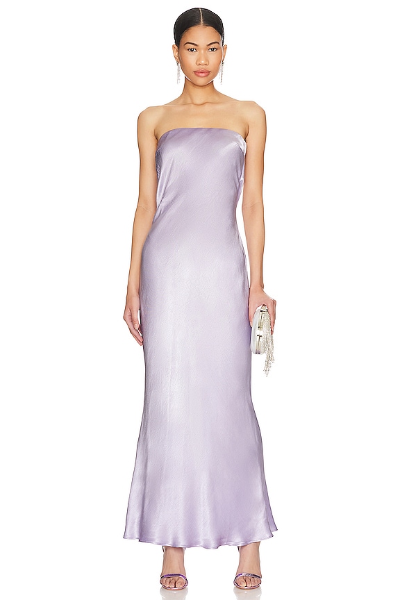 view 2 of 4 Moondance Strapless Midi Dress in Lilac