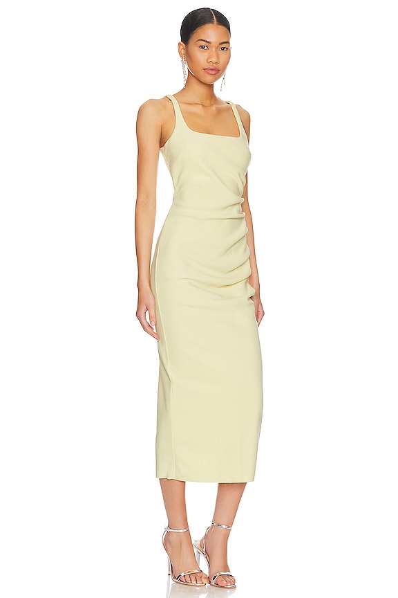 view 2 of 3 Karina Tuck Midi Dress in Butter Yellow