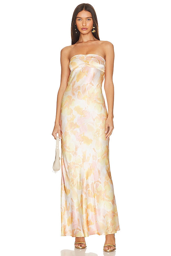 view 2 of 3 Indi Strapless Maxi in Floral Haze