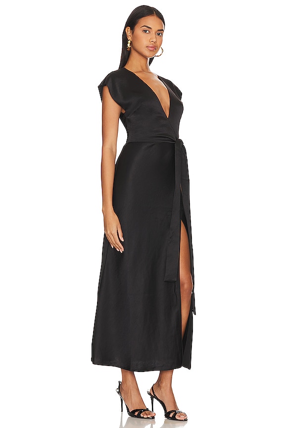view 2 of 3 The Dreamer Wrap Dress in Black