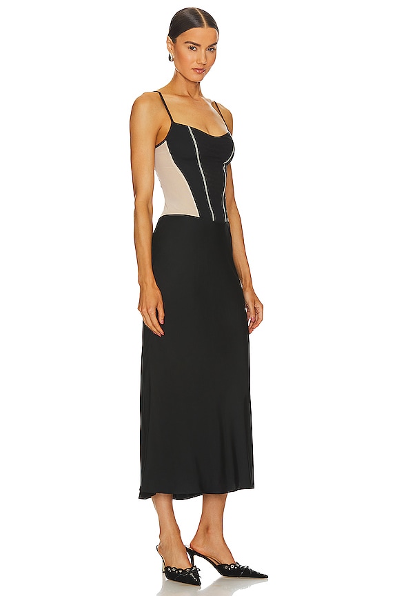 view 2 of 3 Dex Corset Dress in Black & Nude