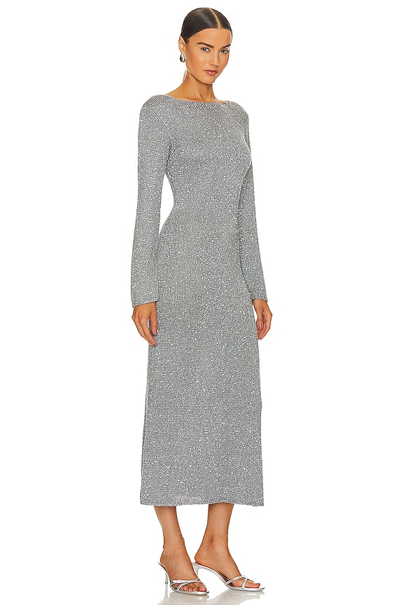 view 2 of 4 Sadie Sequin Knit Dress in Charcoal