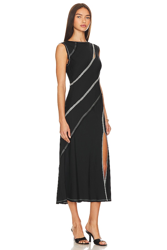 view 2 of 3 МАКСИ ПЛАТЬЕ EMERY in Black & Ivory