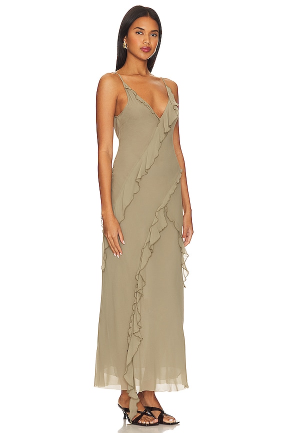 view 2 of 3 Gabriel Frill Maxi Dress in Sage