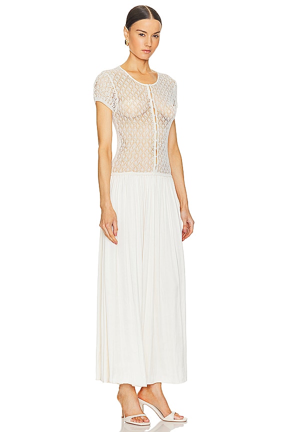 view 2 of 3 Breeze Short Sleeve Maxi Dress in Ivory
