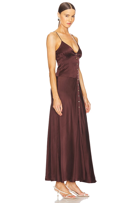 view 2 of 3 Kaia V Dress in Chocolate Plum