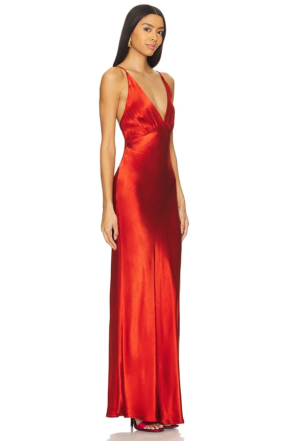 view 2 of 3 Moondance V Maxi Dress in Crimson