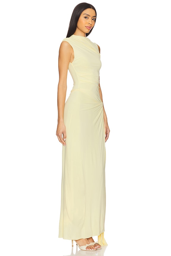 view 2 of 4 VESTIDO LARGO CON GIRO GRETA in Butter Yellow