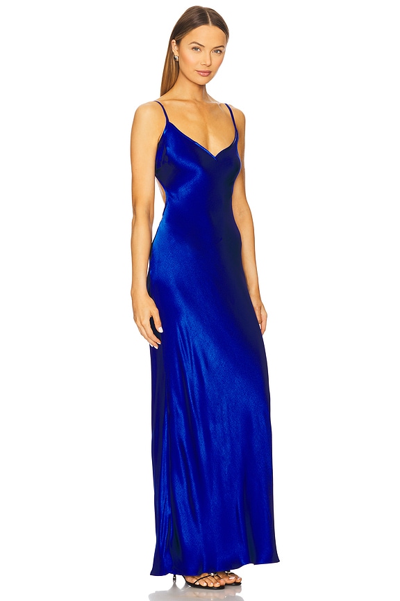 view 2 of 3 Sol Tie Maxi Dress in Mediterranean Blue