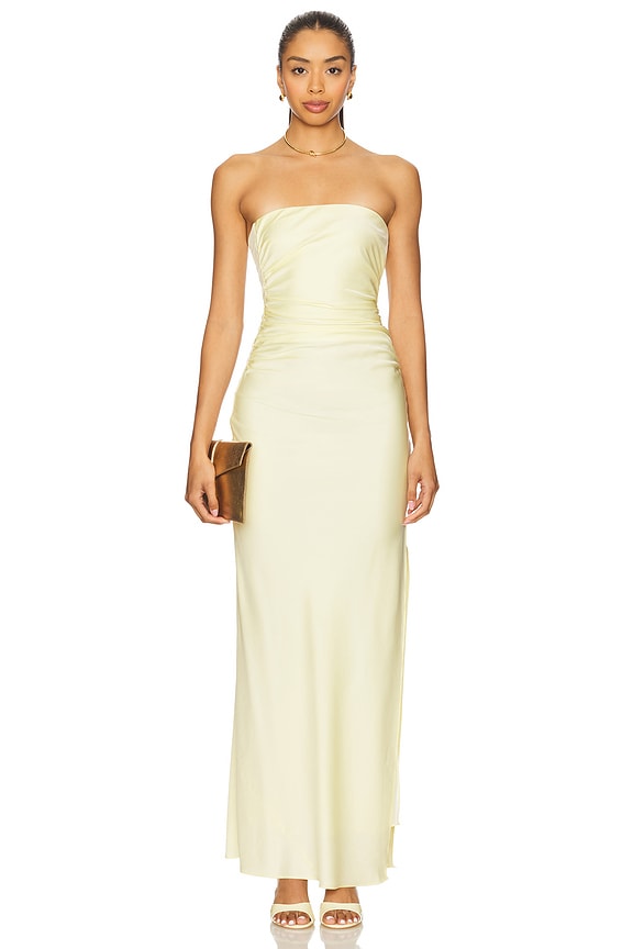 view 2 of 4 ROBE BUSTIER LONGUE ETERNITY in Ice Yellow