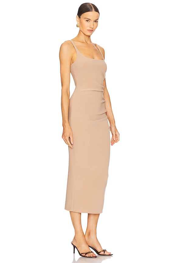 view 2 of 4 Karina Tuck Midi Dress in Camel