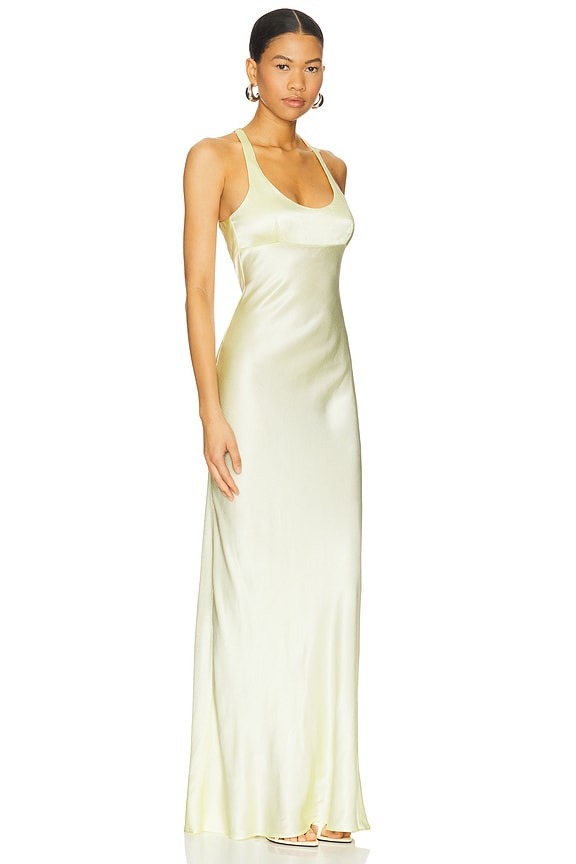 view 2 of 3 VESTIDO CRUZADO MAXINA in Ice Yellow