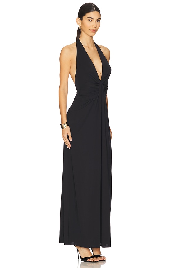 view 2 of 3 Tillie Drape Maxi Dress in Black