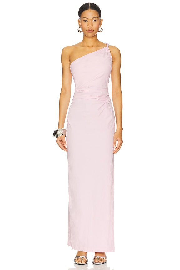 view 2 of 4 Apolline Asymmetric Maxi Dress in Powder Pink