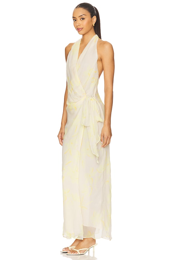 view 2 of 3 Colmar Wrap Maxi Dress in Lemon Floral