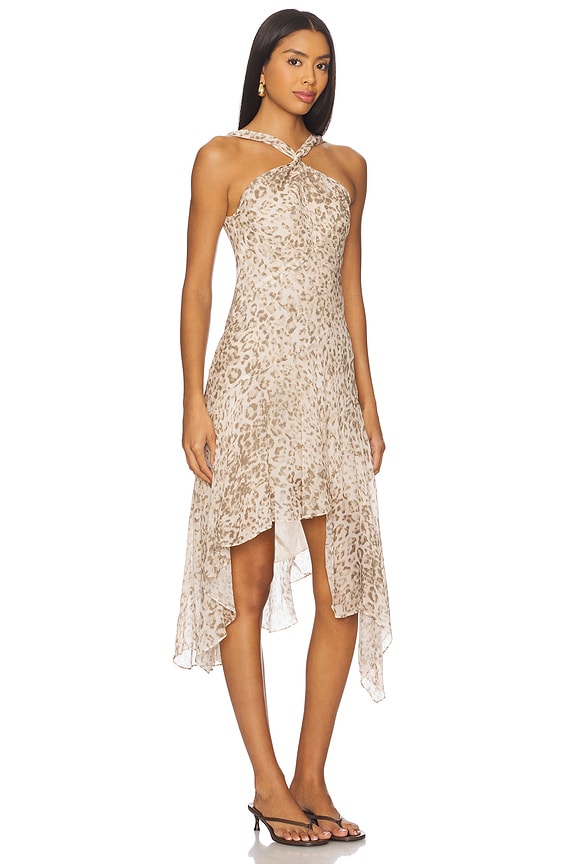 view 2 of 3 Feline Midi Dress in Faded Leopard