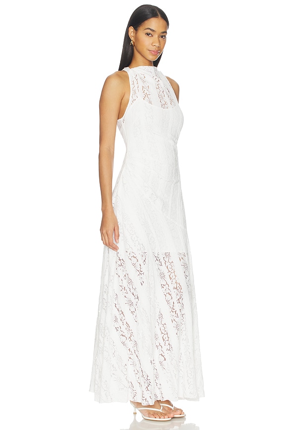 view 2 of 4 Henrietta High Neck Maxi Dress in White