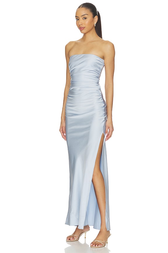 view 2 of 3 Eternity Strapless Maxi Dress in Dusty Blue