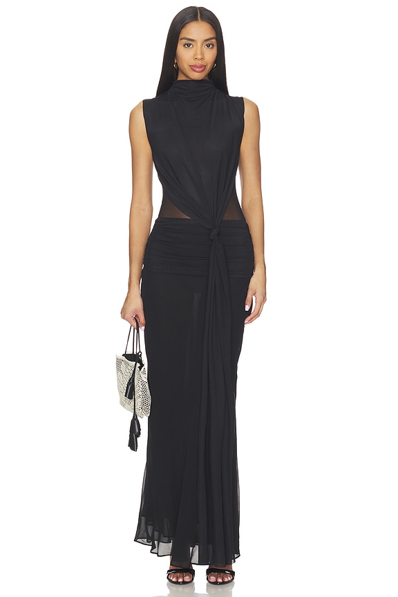 view 1 of 3 Cassis Knot Maxi Dress in Black