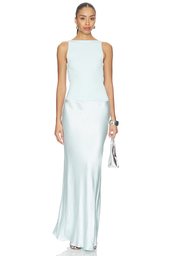 view 1 of 4 Mirabelle Cowl Maxi Dress in Arctic Blue