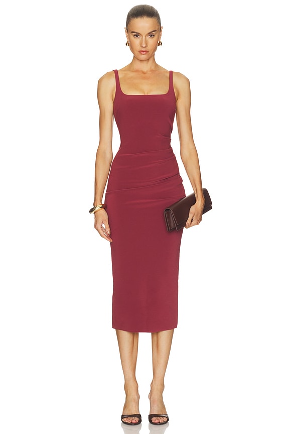 view 1 of 3 ROBE MI-LONGUE KARINA in Sangria