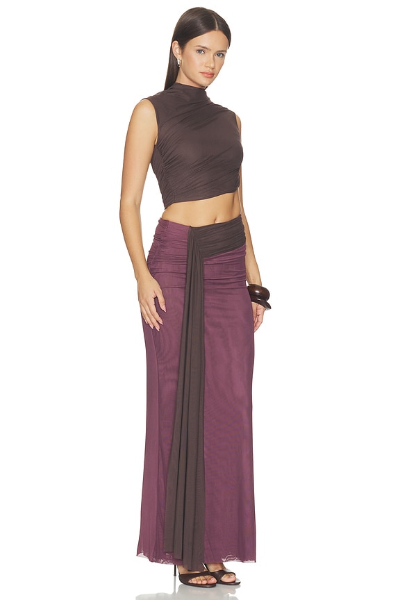 view 2 of 3 ROBE CONNI  in Aubergine & Dark Chocolate
