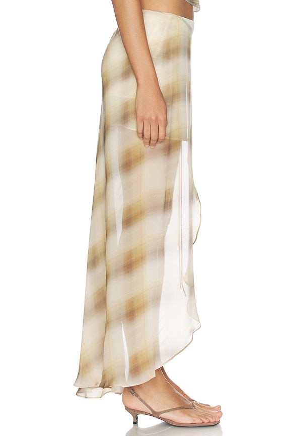 view 2 of 7 Eliana Midi Skirt in Dune Check