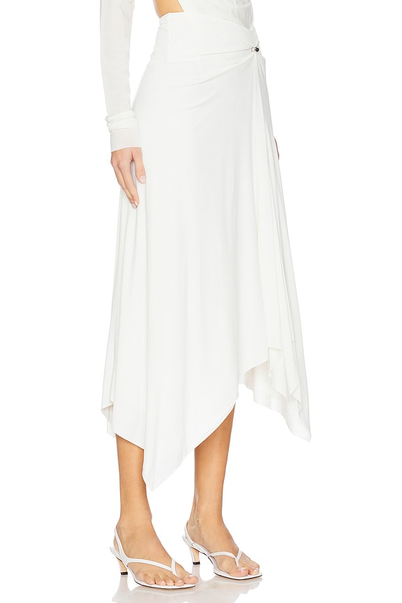 view 2 of 6 JUPE MIDI SERAPHINA in White