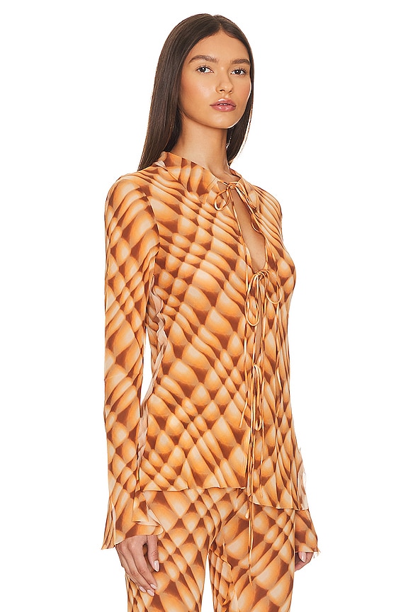 view 2 of 4 Floria Blouse in Golden Hour Check