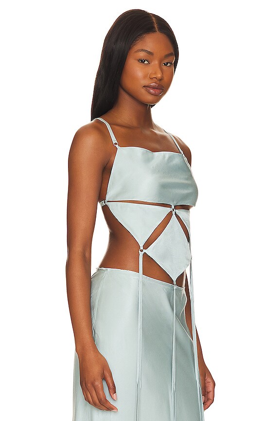 view 2 of 4 TOP RECORTADO DIAMOND DAYS in Cloud Blue