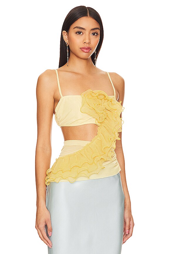 view 2 of 5 Spiral Crush Top in Citrus