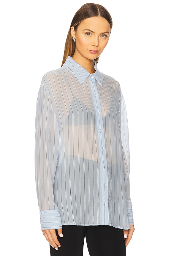 view 2 of 5 Anise Shirt in Sky Blue Stripe