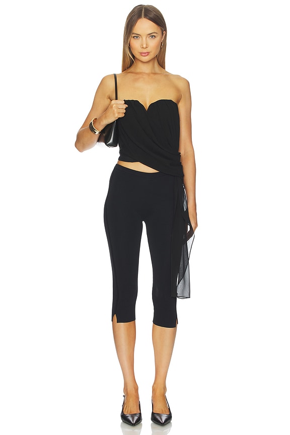 view 1 of 4 Amiah Drape Top in Black