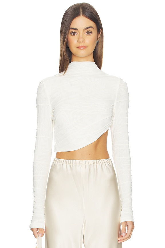 view 1 of 5 Brenna Pintuck Top in Snow