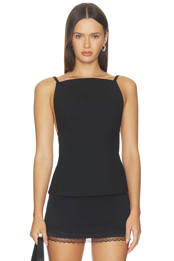 view 2 of 4 Mor Backless Top in Black