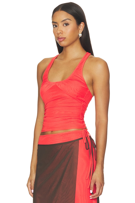 view 2 of 4 Alyna Racer Top in Flame