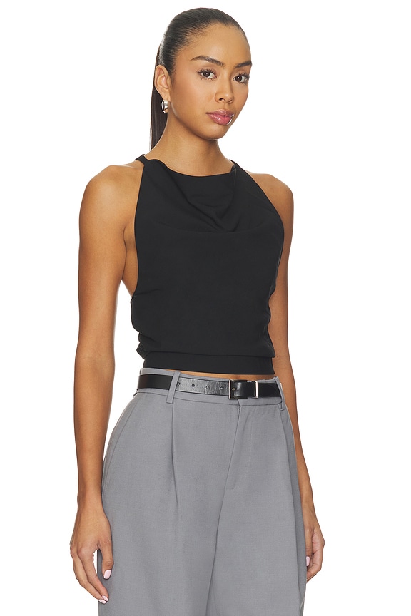 view 2 of 4 Elenora Racer Top in Black