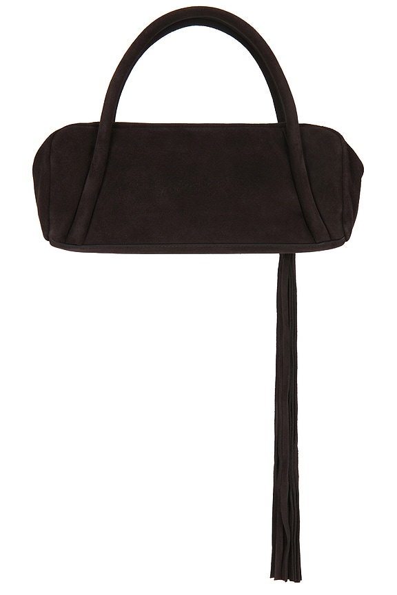 view 2 of 4 BOLSA DE BAGUETTE DEVIN  in Chocolate Suede