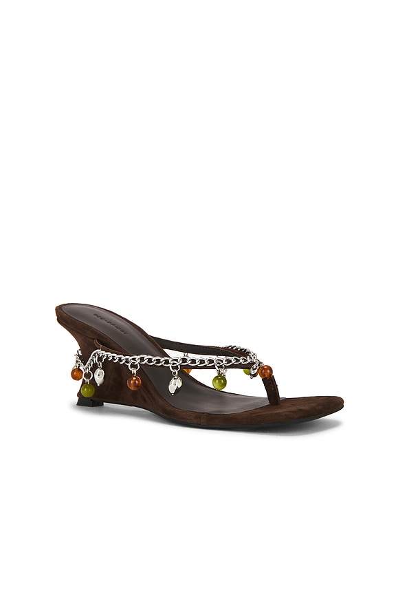 view 2 of 5 Lillie Beaded Wedge in Choc Suede