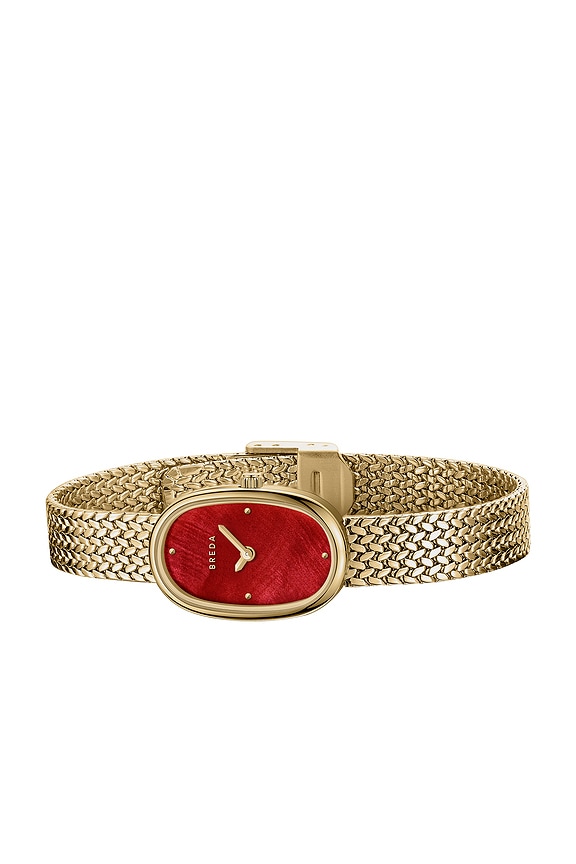 view 2 of 5 Jane Thethered in Gold & Red Mother-of-pearl Dial