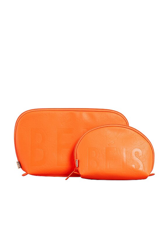 BEIS The Cosmetic Pouch Set in Creamsicle REVOLVE