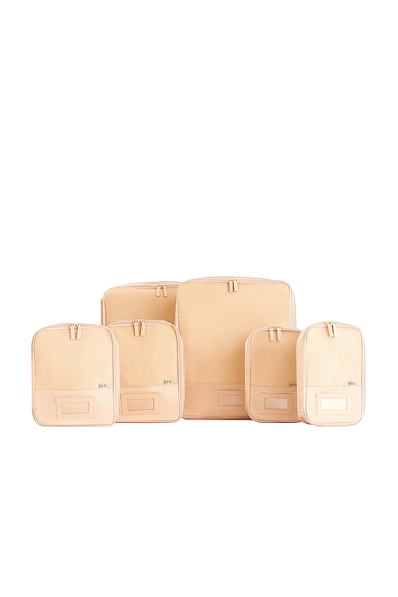 BEIS 6 Piece Compression Packing Cubes In Beige | REVOLVE