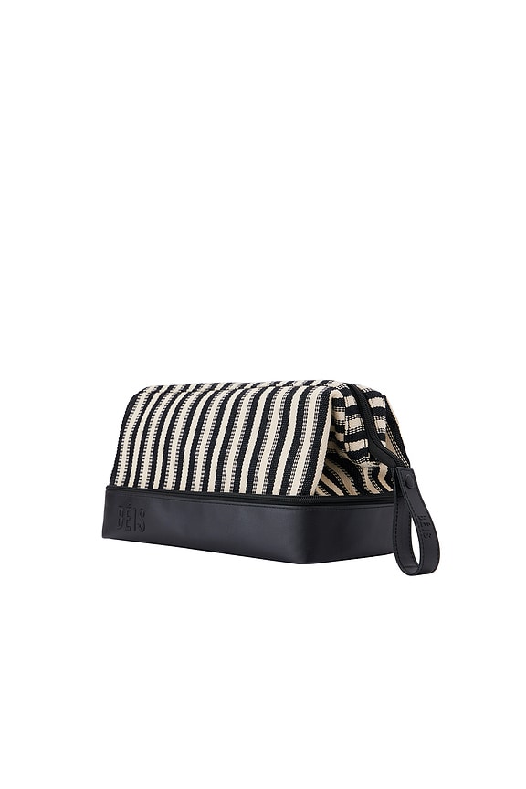 view 2 of 2 The Summer Stripe Dopp Kit in Black