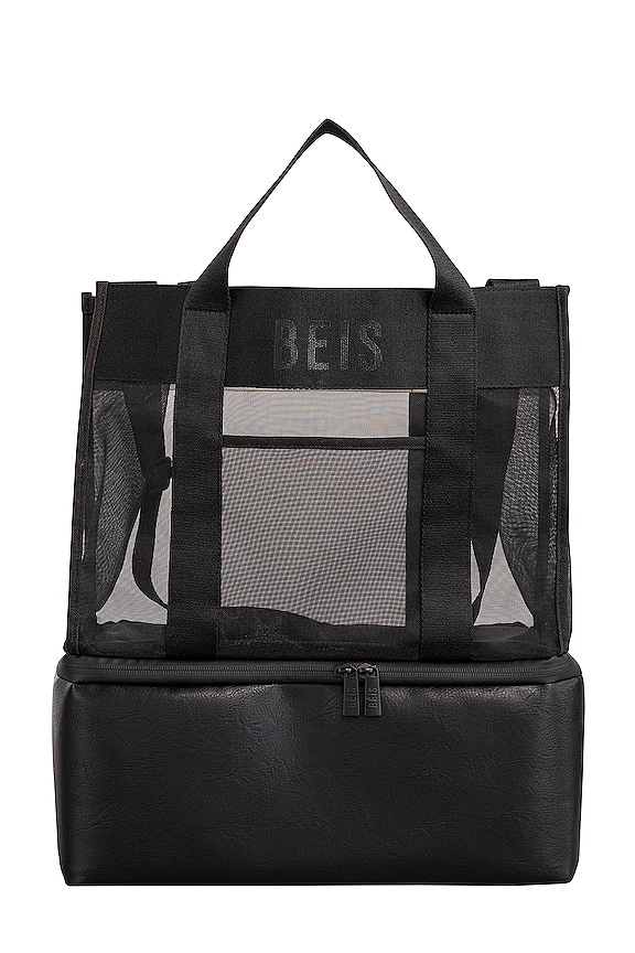 view 1 of 4 Mesh Cooler Tote in Black
