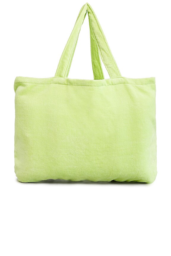 view 2 of 3 The Terry Towel Tote in Lime