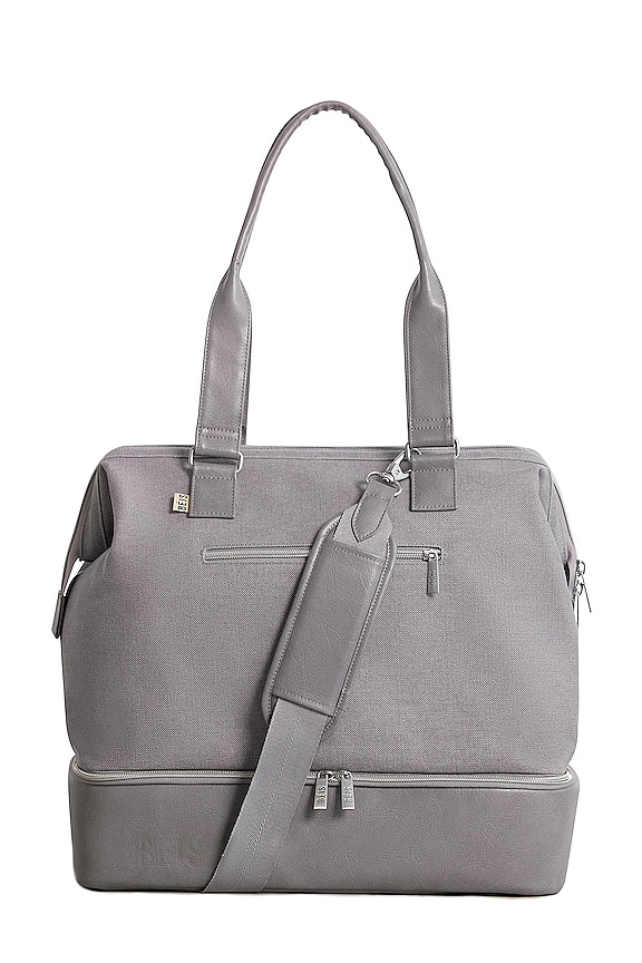 BEIS The Mini Weekend Bag in Grey | REVOLVE